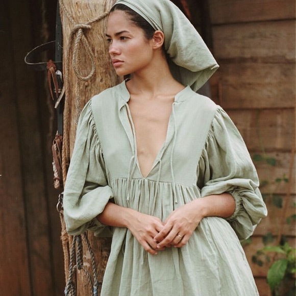 Opia clover olive green maxi dress size xl - Picture 7 of 8